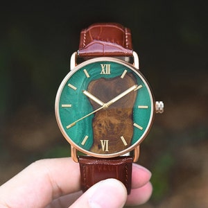 Custom Engraved Wooden Watch for Him Personalized Gift for Men Unique Handcrafted Timepiece image 1