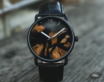 Regalo di anniversario per lui,Orologio in legno,Orologio personalizzato,Orologio inciso, Regalo di Natale,Orologio per testimoni dello sposo,Orologio da uomo,Regalo per fidanzato, GT087