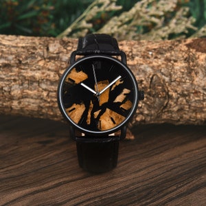 Anniversary Gift for Him,Wood Watch,Personalized Watch,Engraved Watch, Christmas Gift,Groomsmen Watch,Mens Watch,Boyfriend Gift, GT087 image 6