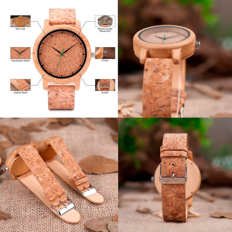 Engraved Bamboo Watches, Wooden Watch for Women, Wood Watch for Men, Personalised Watches, Gift for anniversary Couples watch image 5
