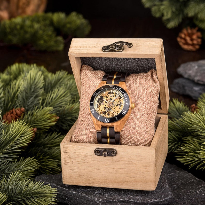 Anniversary Gift for Him, Wood Watch, Personalized Watch, Engraved Watch, Wooden Watch,Groomsmen Watch, Mens Watch,unique holiday gift GT102 image 7