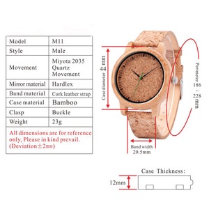 Engraved Bamboo Watches, Wooden Watch for Women, Wood Watch for Men, Personalised Watches, Gift for anniversary Couples watch image 6