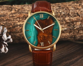 Luxury Wood Watch for Husband, wedding gift, Wood Watch for men, Anniversary Gift for him, Best Man Watch, Engraved watch GT087