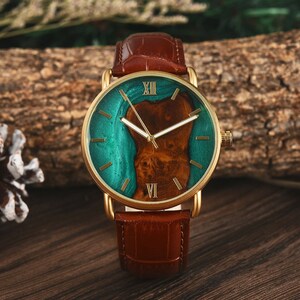 Custom Engraved Wooden Watch for Him Personalized Gift for Men Unique Handcrafted Timepiece image 8