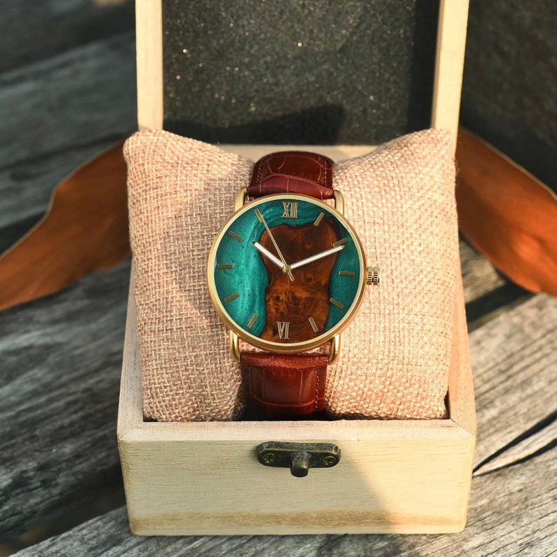 Custom Engraved Wooden Watch for Him Personalized Gift for Men Unique Handcrafted Timepiece Yes, Both