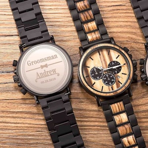 Personalized Wooden Watch for Groomsmen - The Perfect Gift for Your Best Men