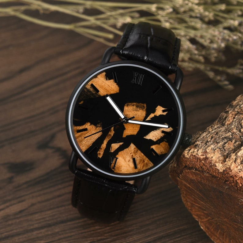 Anniversary Gift for Him,Wood Watch,Personalized Watch,Engraved Watch, Christmas Gift,Groomsmen Watch,Mens Watch,Boyfriend Gift, GT087 image 5