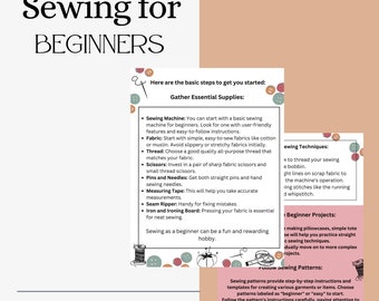 Naaien voor beginnersgilde | Inclusief naaipatroon voor beginners | Leer naaien | Basis naaien | Naaien