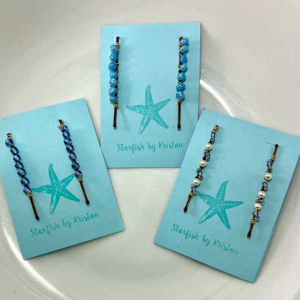 Handmade Beaded Bobby Pins with Pearls - Elegant and Timeless Hair Accessories!  Beautiful Way to add a touch of Boho Chic to Your Style!