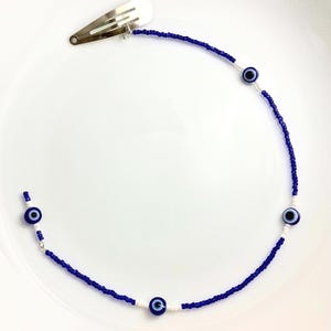 Boze oog-haarkraalverlenging | Kristallen haarbedel | Boho-haar met clip | Boze oog-bedel | Hangende haarsieraden | Boho-haaraccessoire