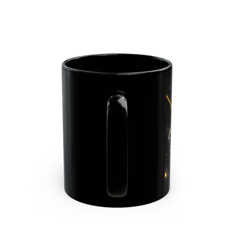 Real Madrid Crest Mug | Black Ceramic Coffee Cup, Santiago Bernabéu Stadium image 4
