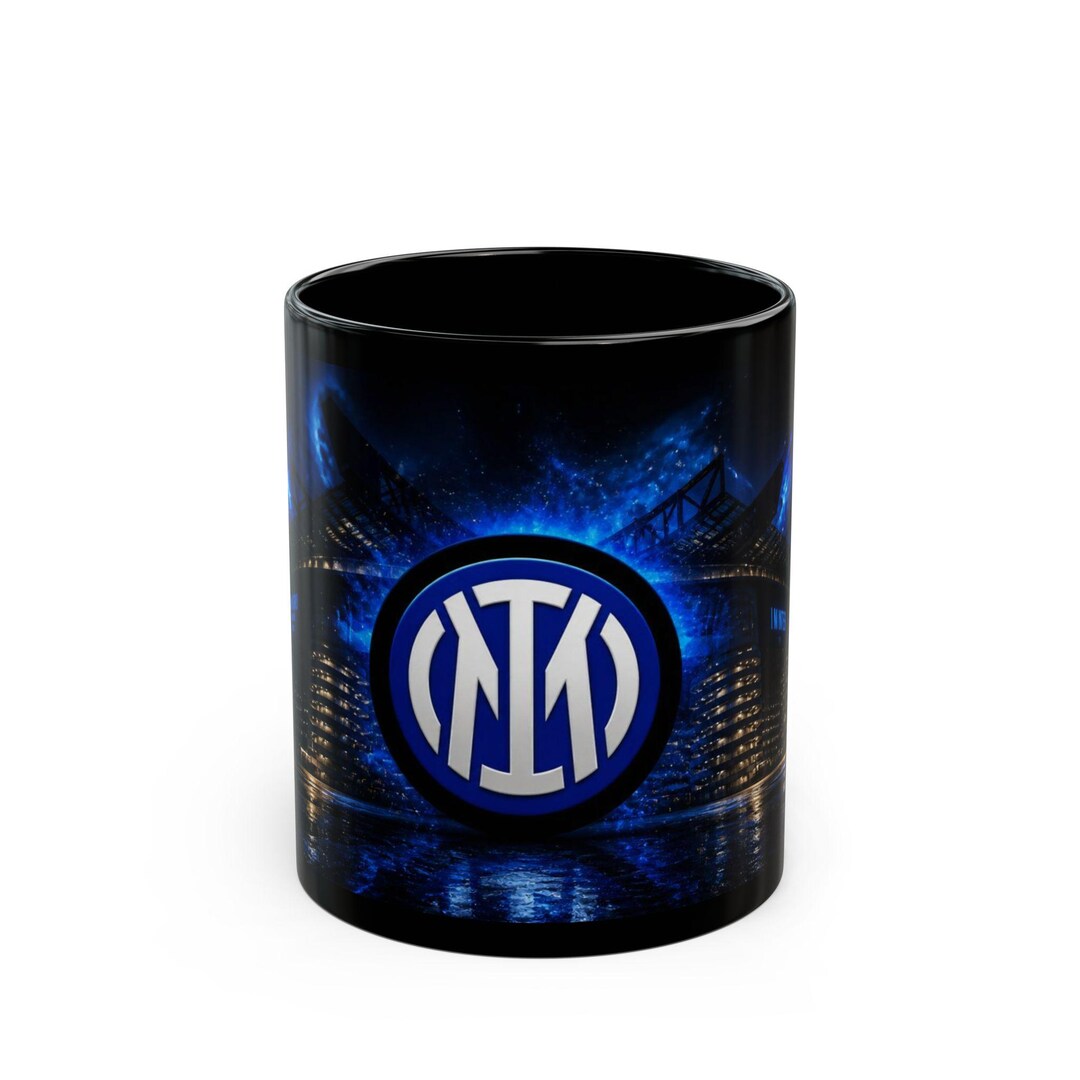 Mug Inter Inter Milan Logo Black Mug | Football Soccer Fan Coffee Cup - Etsy