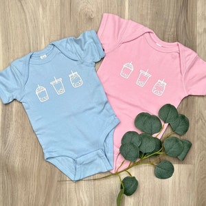 Bubble Tea / Boba Infant Baby Onesie | Baby Shower Gift, Asian Food, Baby Clothing, Boba Lover, BBT, Baby Boy, Baby Girl, Foodie Clothing