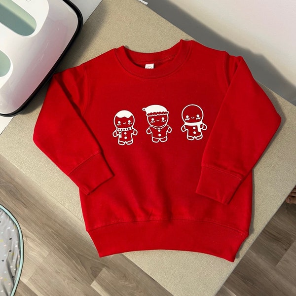 Gingerbread Men Sweatshirt Toddler | Baby Shower Gift, Toddler Crewneck, Baby Clothing, Christmas Clothing, Holiday Family Set, Christmas