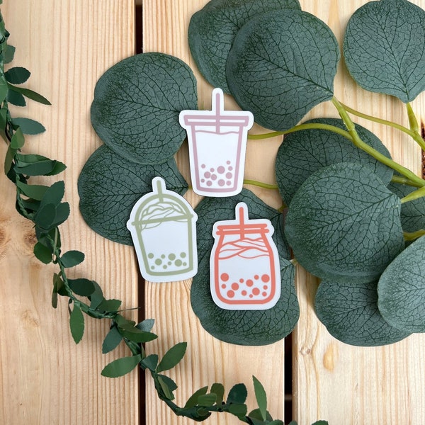 Minimal Bubble Tea or Boba Magnets | Fridge Magnets, Kitchen Decor, Boba Addict, Bubble Tea Lover, Beverage Stickers, Fridge Decoration