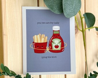 Frynally Tying The Knot Card | Cute Card Wedding Card Love Card Greeting Card For Him For Her Pun Card Valentines Day Card Finally Married