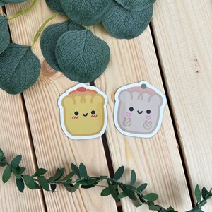 Asian Food Stickers | Dim Sum Siu Mai Korean Heart Steamed Dumpling Asian Snack Stickers Hong Kong Asian Snack Chinese Bun Bao Egg Tart