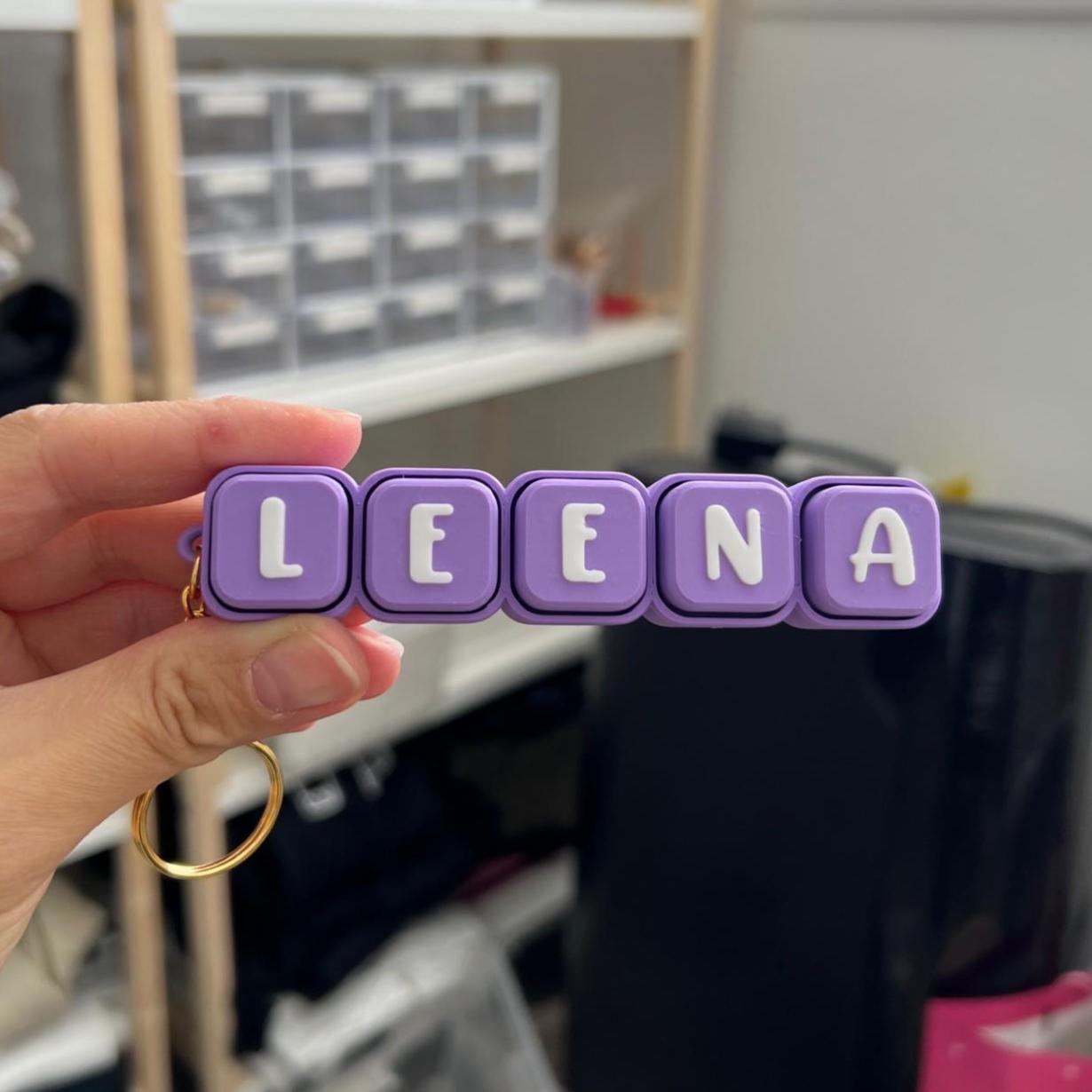 Customized Name Clicker Keychain | Personalized Fidget Keychain Custom ...
