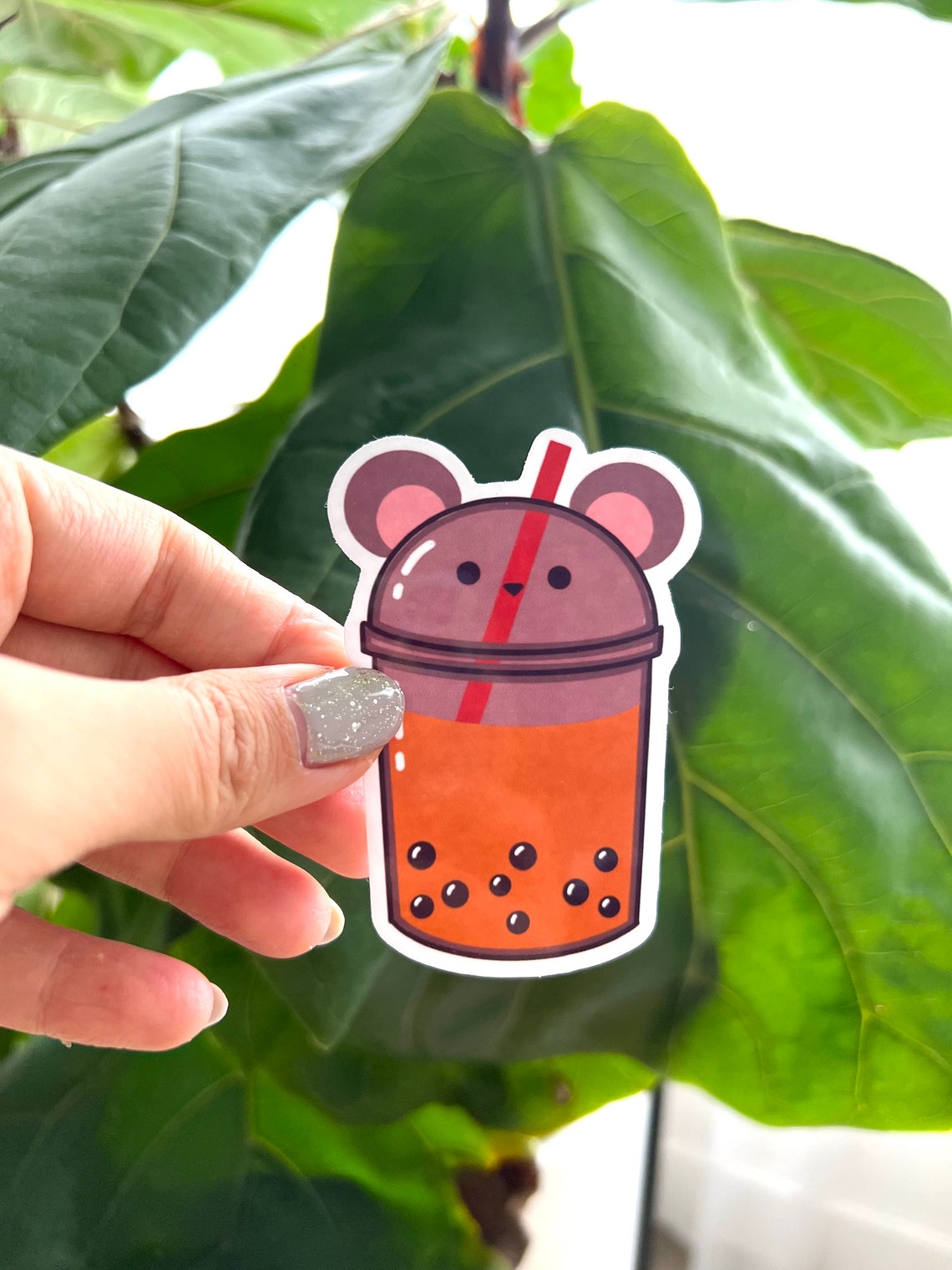 Rich Tea Computer Sticker Bubble Tea Boba Stickers | Pearl Milk Tea, Laptop Stickers, Cute ...