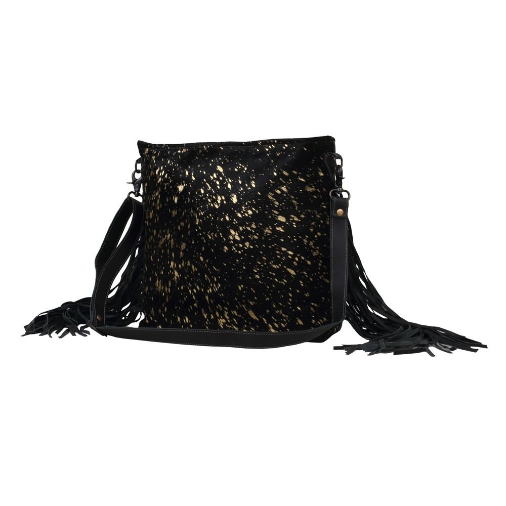 Golden Glimmer Fringe Crossbody Bag | TRAVELTELI