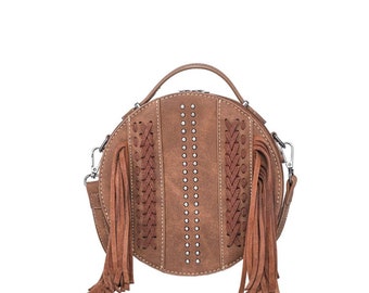 Montana West Fringed Round Crossbody Shoulder Bag