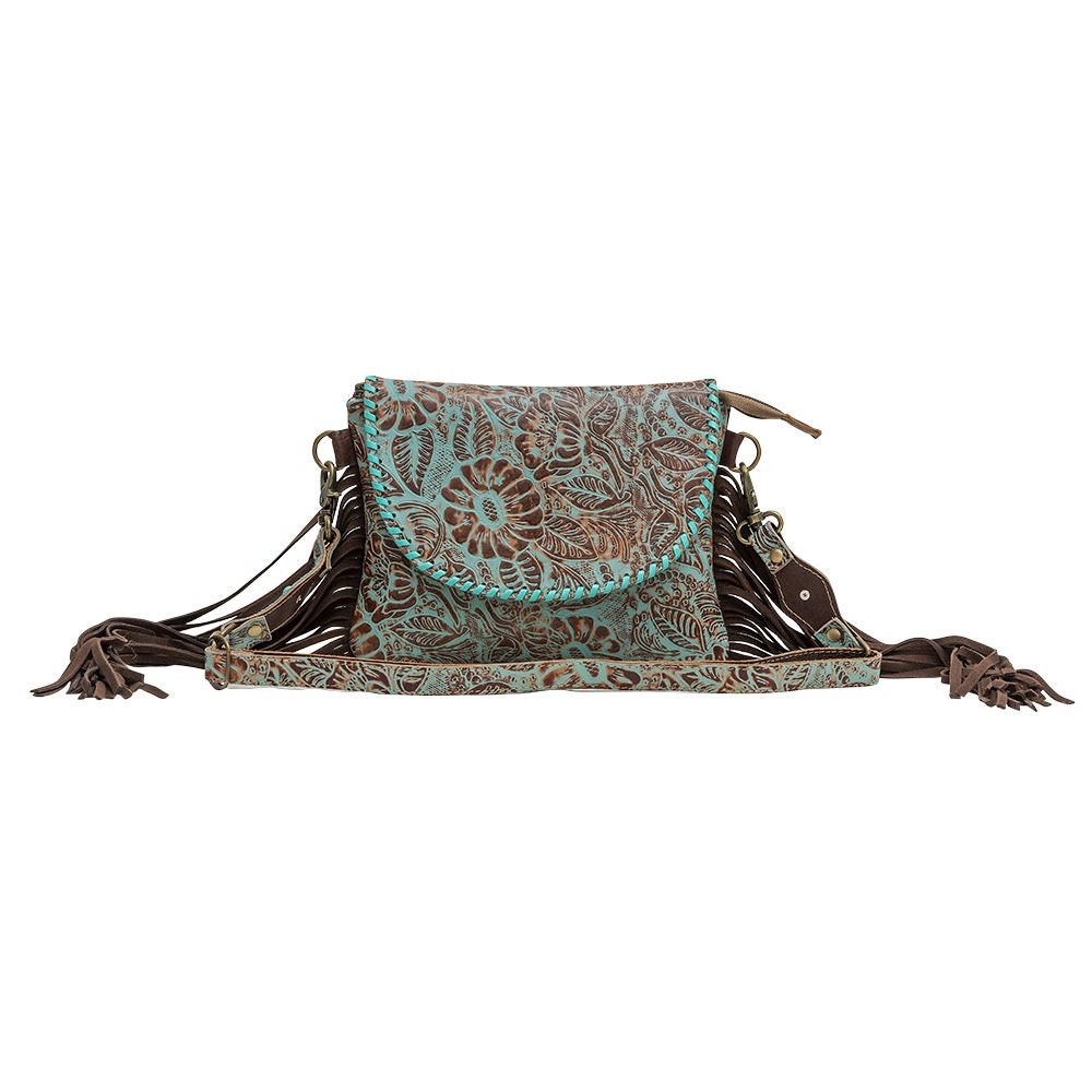 Tooled Leather n Fringe Crossbody Purse #8 – TCBrandShop