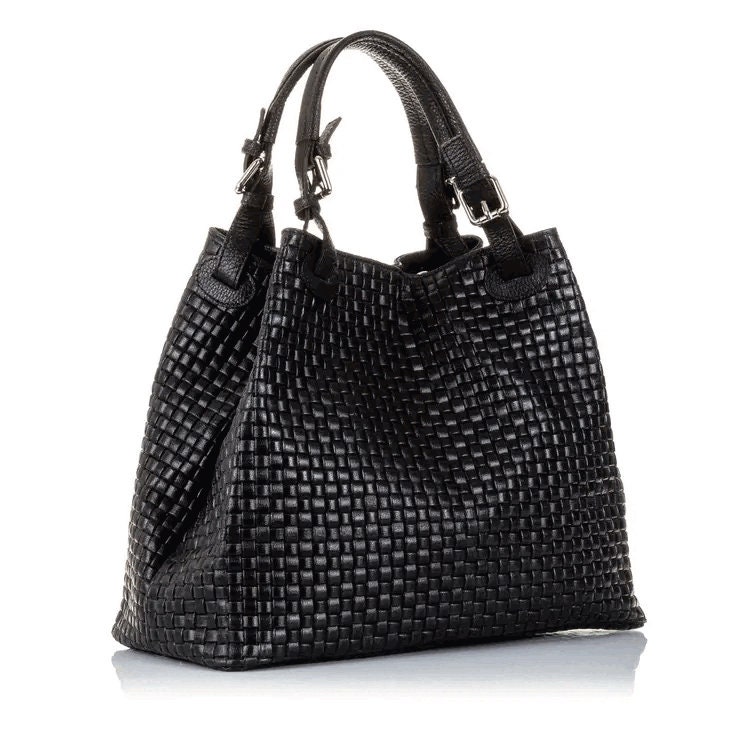 Italian Leather Handbag With Crossbody Strap-handcrafted - Etsy