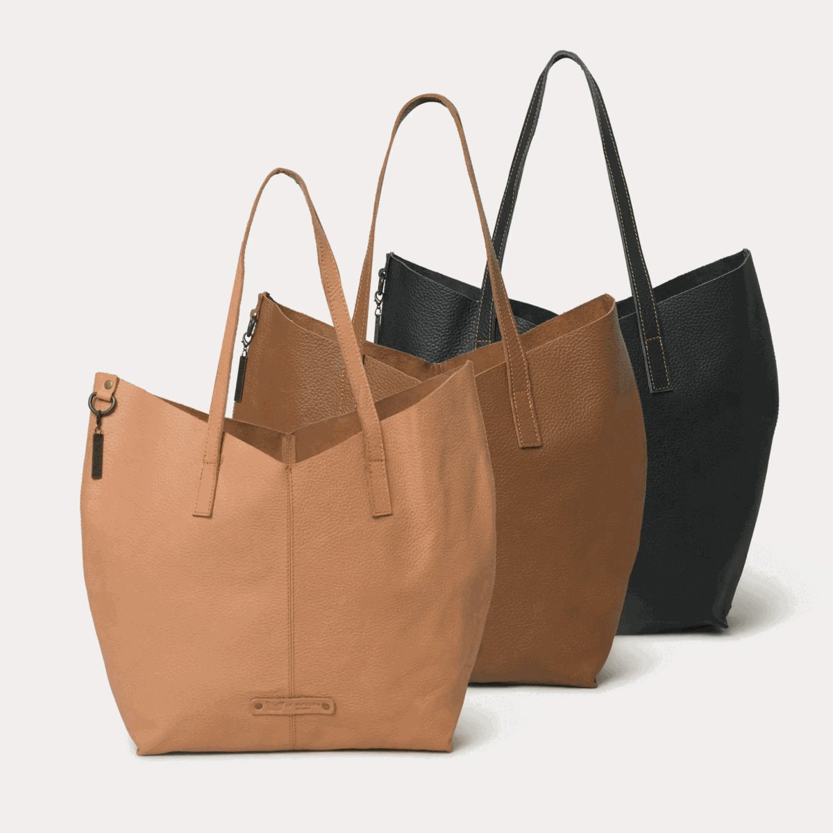 Mango + Leather shopper bag