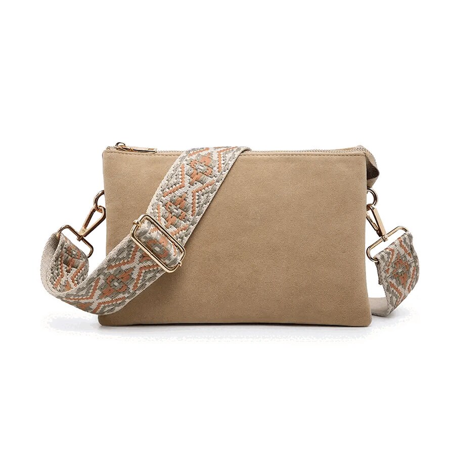 Sloane Suede Purse - Dark Ginger – Sincerely Yours