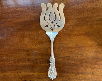 Francis I By Reed and Barton Script Sterling Silver Asparagus Serving Fork 9 1/2"