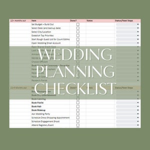 Wedding Master Checkliste - 1 Jahr aus!