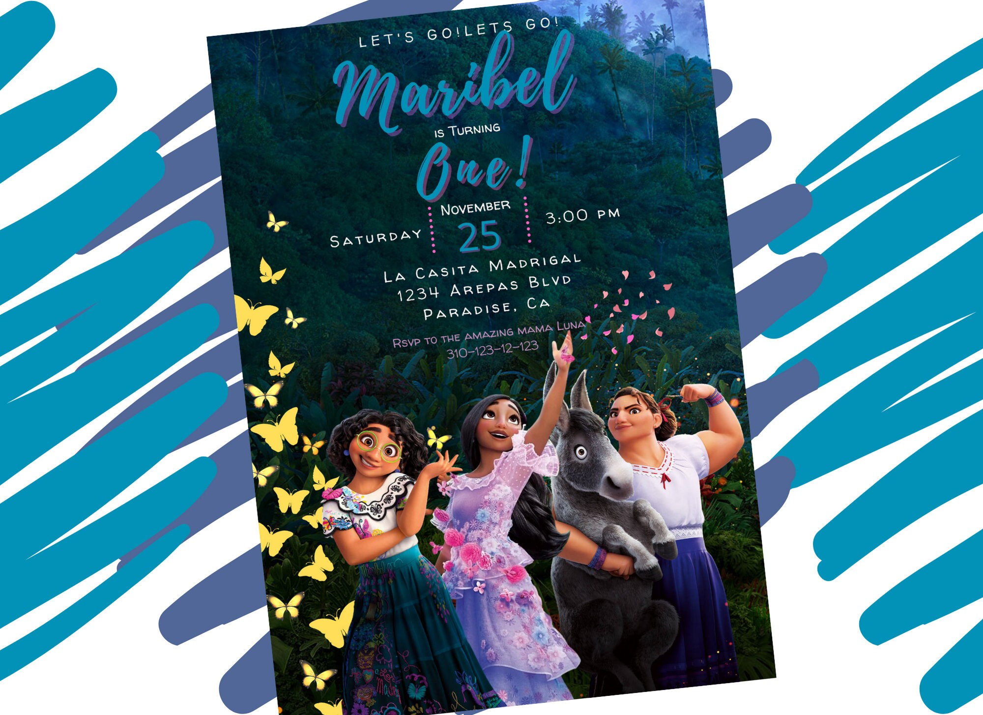 Encanto Birthday Invitation Maribel Encanto Isabella Luisa Maribel
