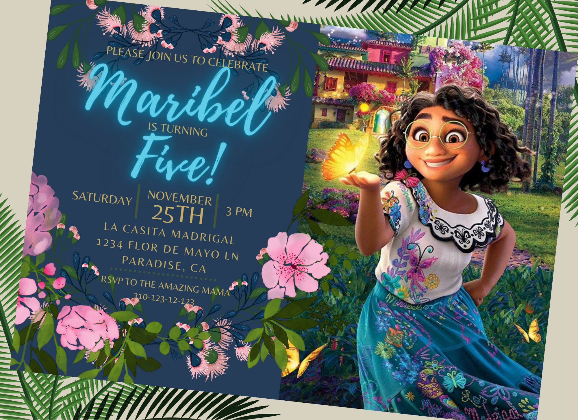 Encanto Birthday Invitation Mirabel Party Encanto Invite Etsy Singapore