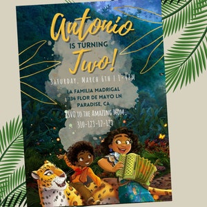 Encanto Birthday Invitation: Antonio Party, Editable Template (Digital Download)