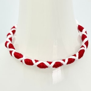 Handmade wrapped martenitsa bracelet, baba marta, red string bracelet, red white, Bulgarian tradition, polish flag, friendship bracelet