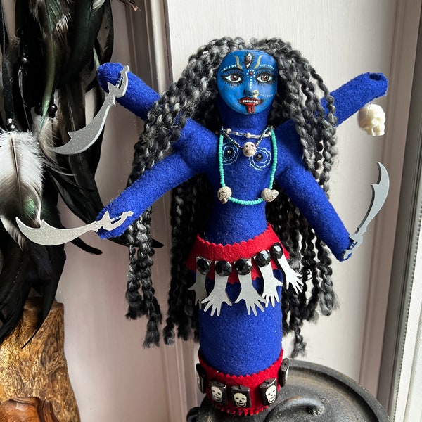 Goddess Kali Spirit Doll, OOAK Spirit Doll, Altar Doll, Wicca, Pagan, Art Doll