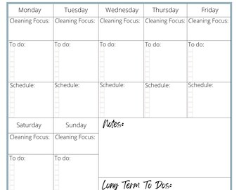 Weekly Planner Simple fonts Collection - Etsy