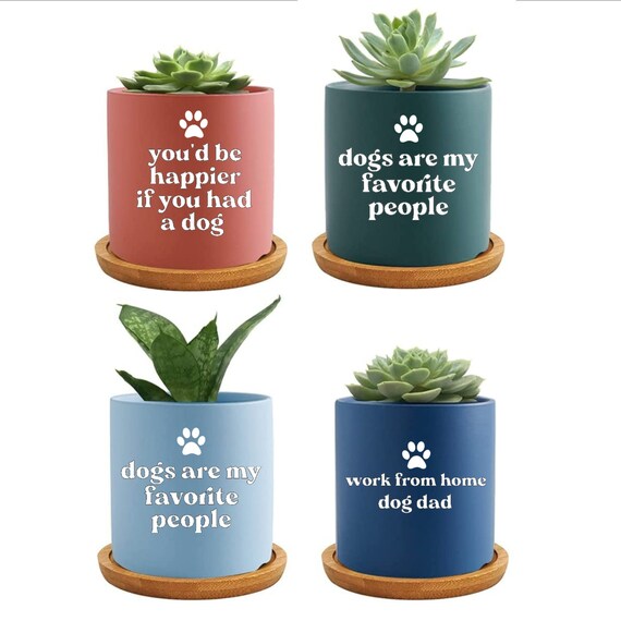 Dog Planter 3 Custom Succulent Pot You'd Be Etsy