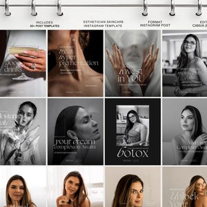 25 Esthetician Skincare Instagram Template | Luxury Skincare Instagram Templates | Esthetician Instagram Aesthetic | Skincare Aesthetics