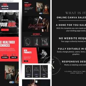 Canva Sales Page Template Coaching Course Sales Page, Sales Landing Page Template, Coaching Program Template Coaching Template Fitness image 4