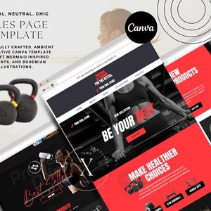 Canva Sales Page Template Coaching Course Sales Page, Sales Landing Page Template, Coaching Program Template Coaching Template Fitness image 5