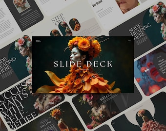 Slide Deck Webinar Creator, Editable Template, Course Slide Deck Template, Modern Online Webinar Template, Pitch Deck & Proposal Template