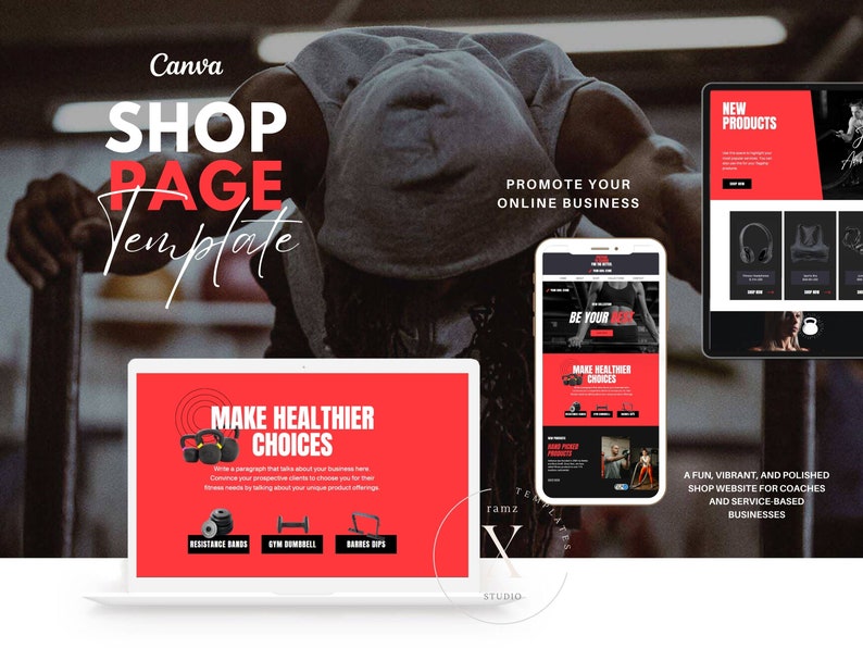 Canva Sales Page Template Coaching Course Sales Page, Sales Landing Page Template, Coaching Program Template Coaching Template Fitness image 1