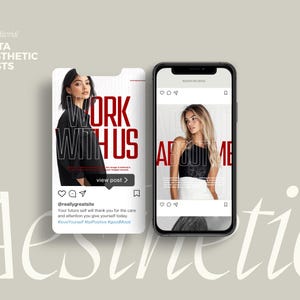 Bold Aesthetic Red Edition Instagram Posts, Editable Canva Template, Red Gray Black Instagram Modern Aesthetic, Social Media Luxury Template