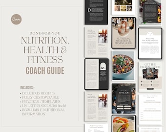 Nutrition, Fitness and Wellness Ebook | GoodNotes Digital Planner | Nutrition Template | Printable Planner | CanvaTemplate | LeadMagnet