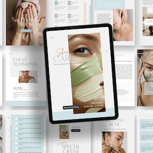 Skincare eBook, Skincare Canva Template, Healthy Skin Guide, Skincare ebook, Beauty Lead Magnet, Skincare Guide, Esthetician Resources