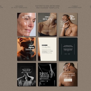 Esthetician Skincare Instagram Template | Luxury Skincare Instagram Templates | Esthetician Instagram Aesthetic | Skincare Aesthetics