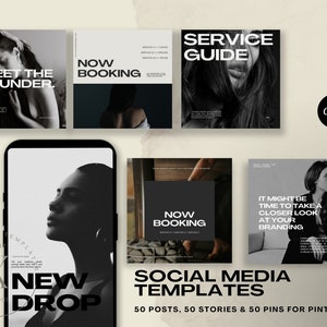 Bold Editorial Aesthetic Social Media, Editable Canva Template, Beige Gray Cream Black, Modern Aesthetic, Instagram Post, Social Media