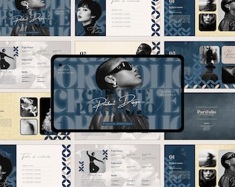 Creative Portfolio Template Canva, Business Portfolio, Portfolio Template for Stylists, Brand Presentation, UGC Portfolio, Creative LookBook