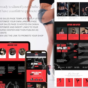 Canva Sales Page Template Coaching Course Sales Page, Sales Landing Page Template, Coaching Program Template Coaching Template Fitness image 9